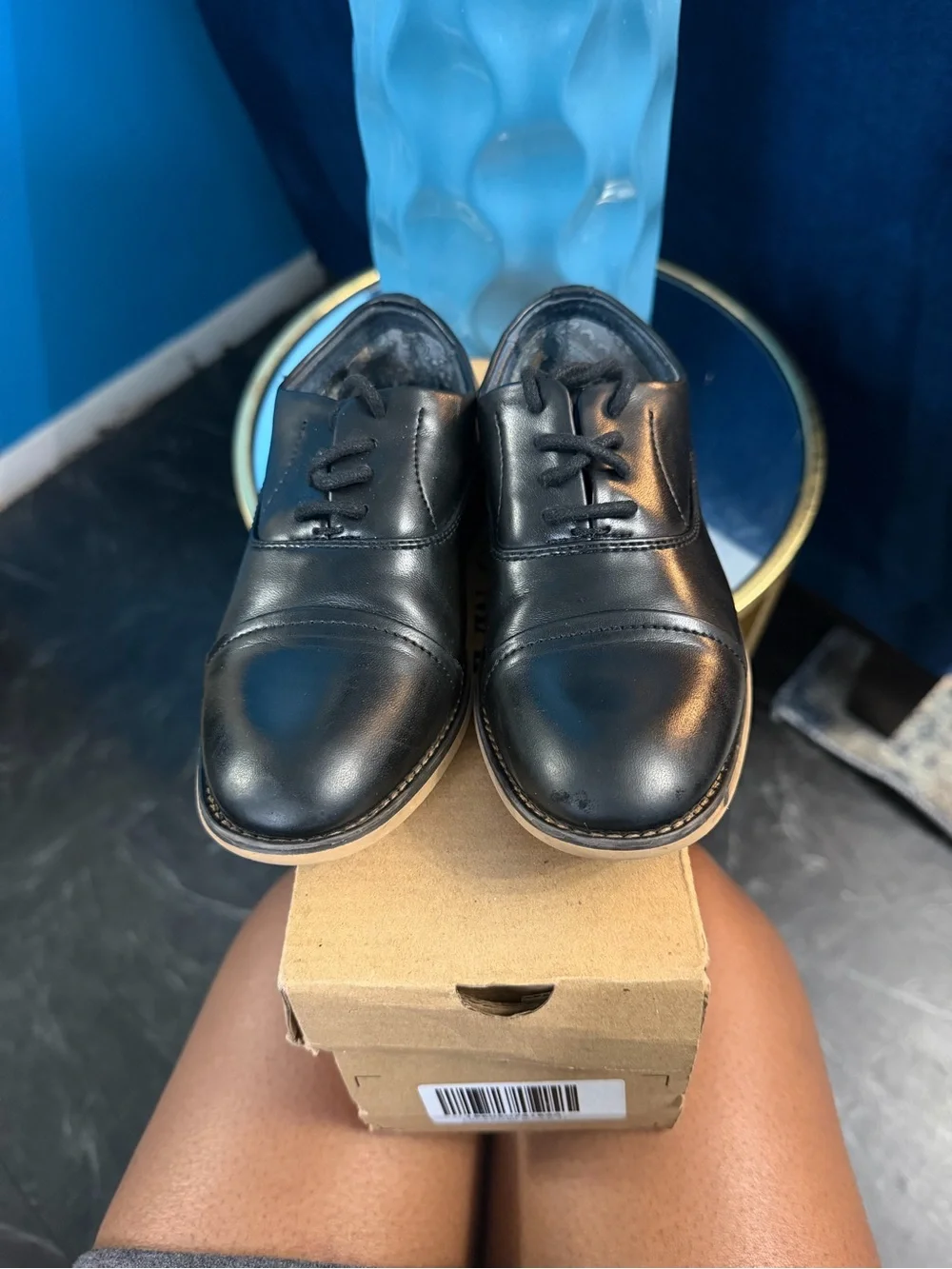 Classic Black Lace-Up Dress Shoes